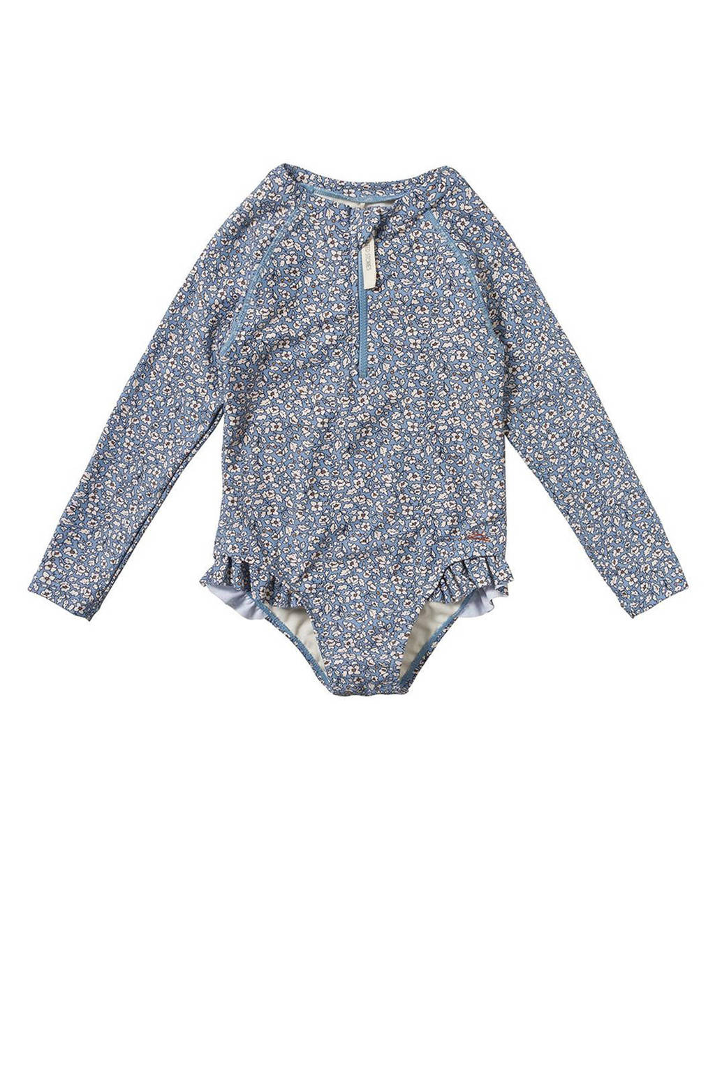 UV badpak met ruches Safi blauw