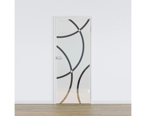 Pertura glazen deur Glera Loop 01 584 x 1960 x 8 mm Rechts voor Studio Office fitting