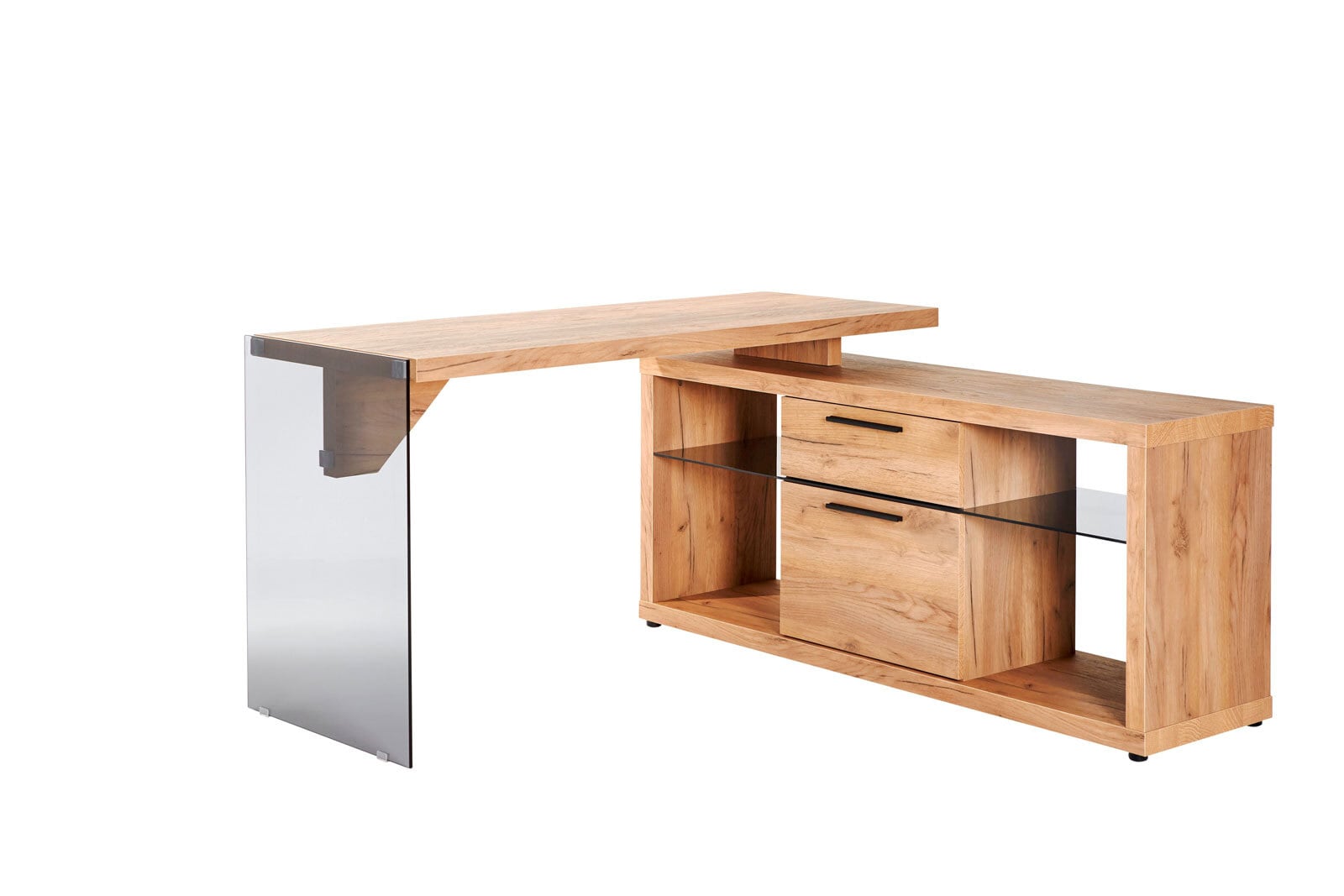 Winkelschreibtisch 142 x 140 x 74 cm Holznachbildung braun