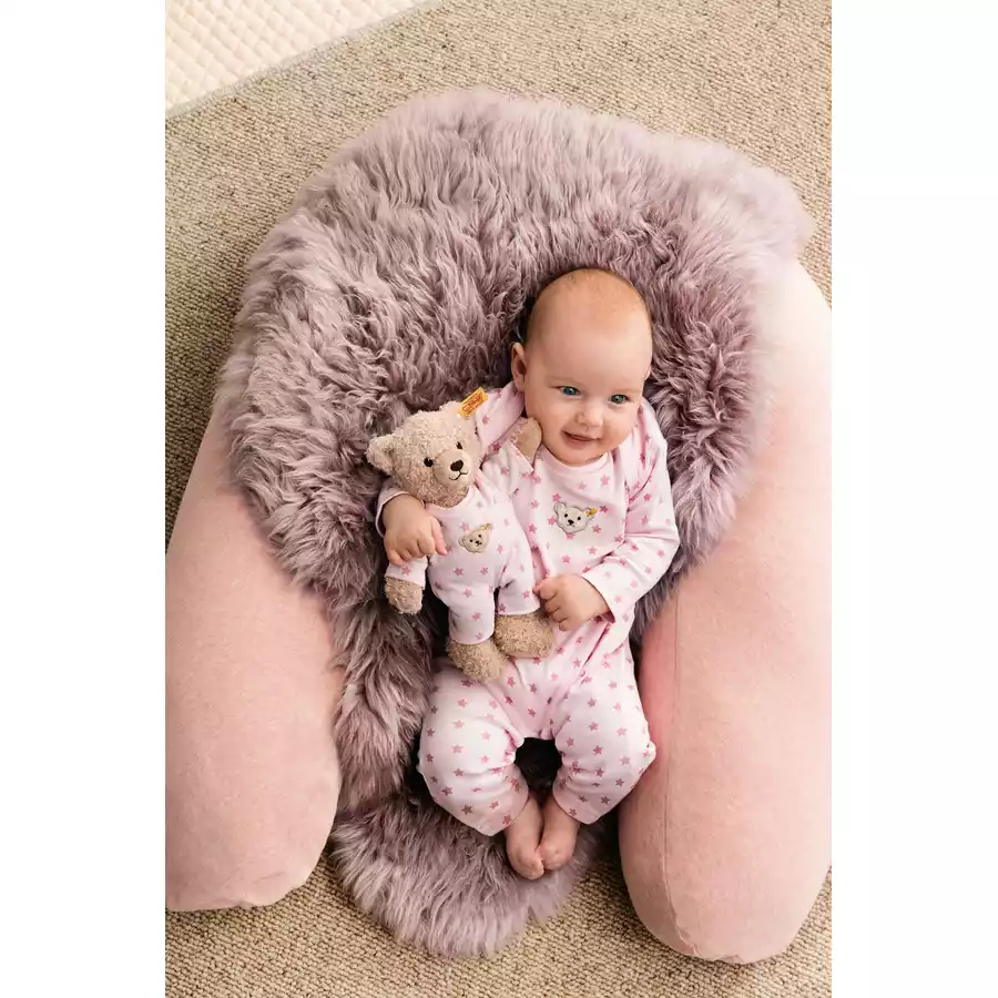 Steiff Teddy and Me Teddybär Mädchen Baby mit Schlafanzug, 25cm