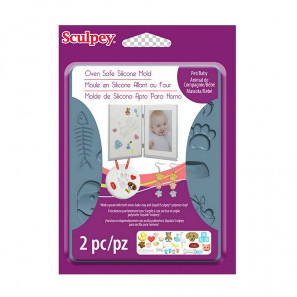 Moule en silicone sculpey - thème enfance