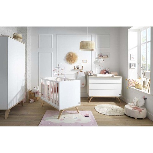 Chambre TRIO lit 120x60 commode armoire SERENA - SAUTHON
