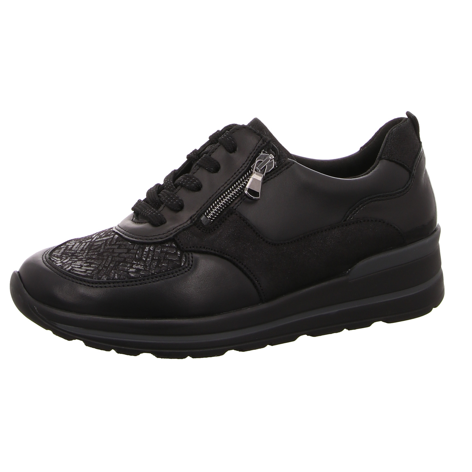 Waldläufer Schnürhalbschuh schwarz