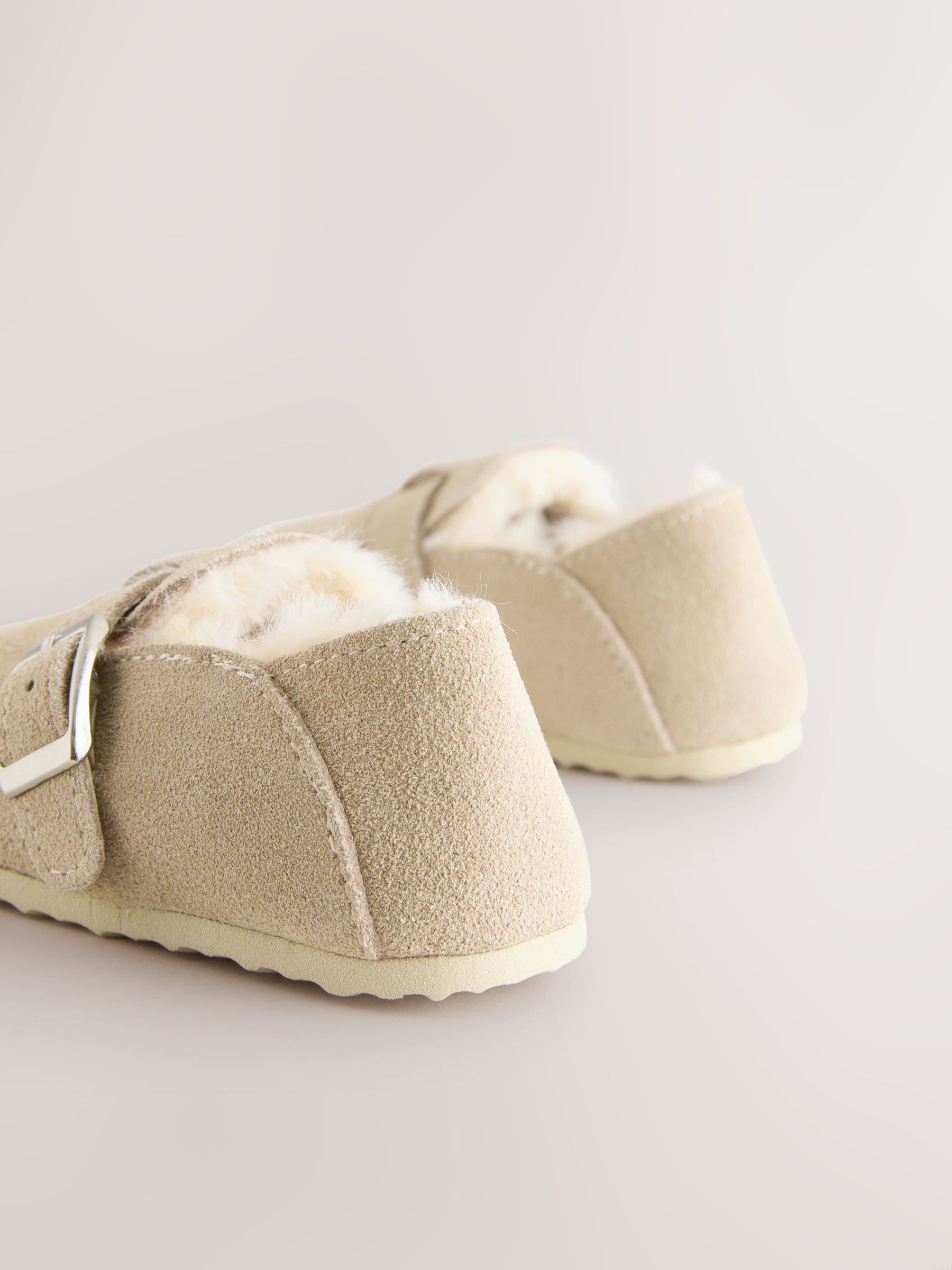 Lichtbruin - Leren klompschoenen