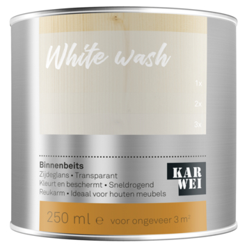 KARWEI binnenbeits transparant white wash 250 ml