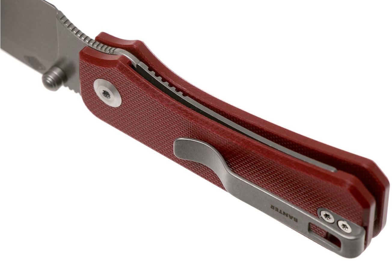 Civivi Baby Banter C19068S-6 Burgundy G10, Stonewashed zakmes, Ben Petersen design