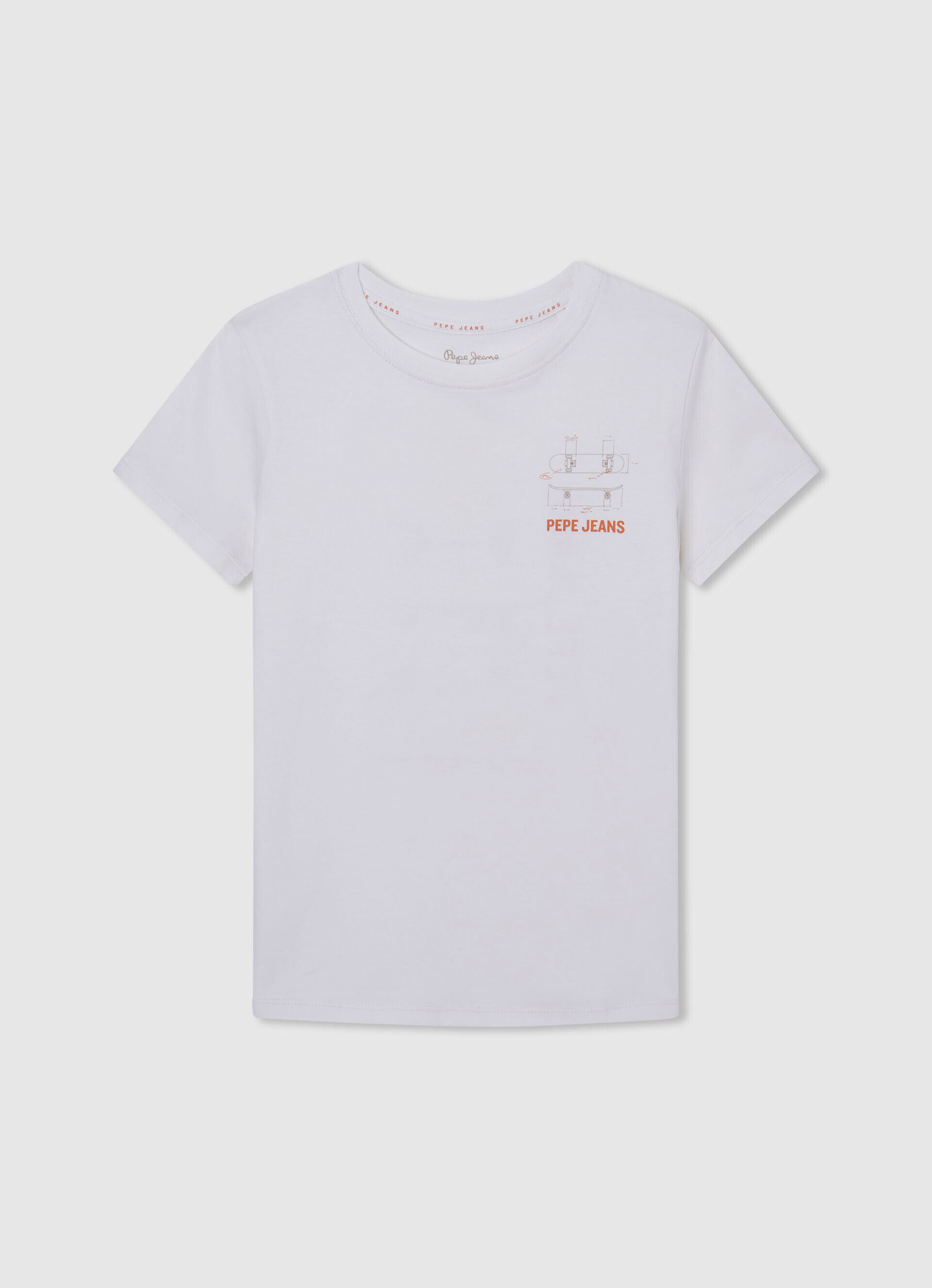 CAMISETA COM LOGOTIPO ESTAMPADO - branco-creme
