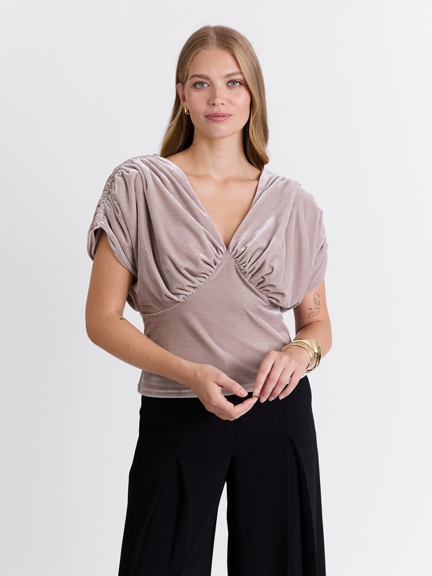 Sabrina topp Beige