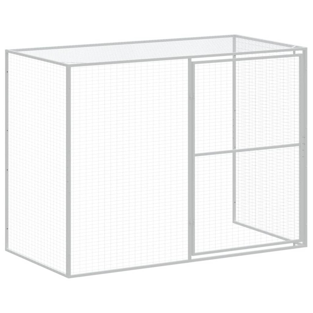 Niche pour chien avec cour anthracite 214x1273x181 cm