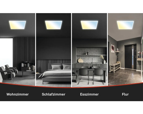Dimbaar LED-paneel 55W 6000 lm 4000 K CCT verstelbaar wit 56x56 cm slank wit + achtergrondverlichtingseffect
