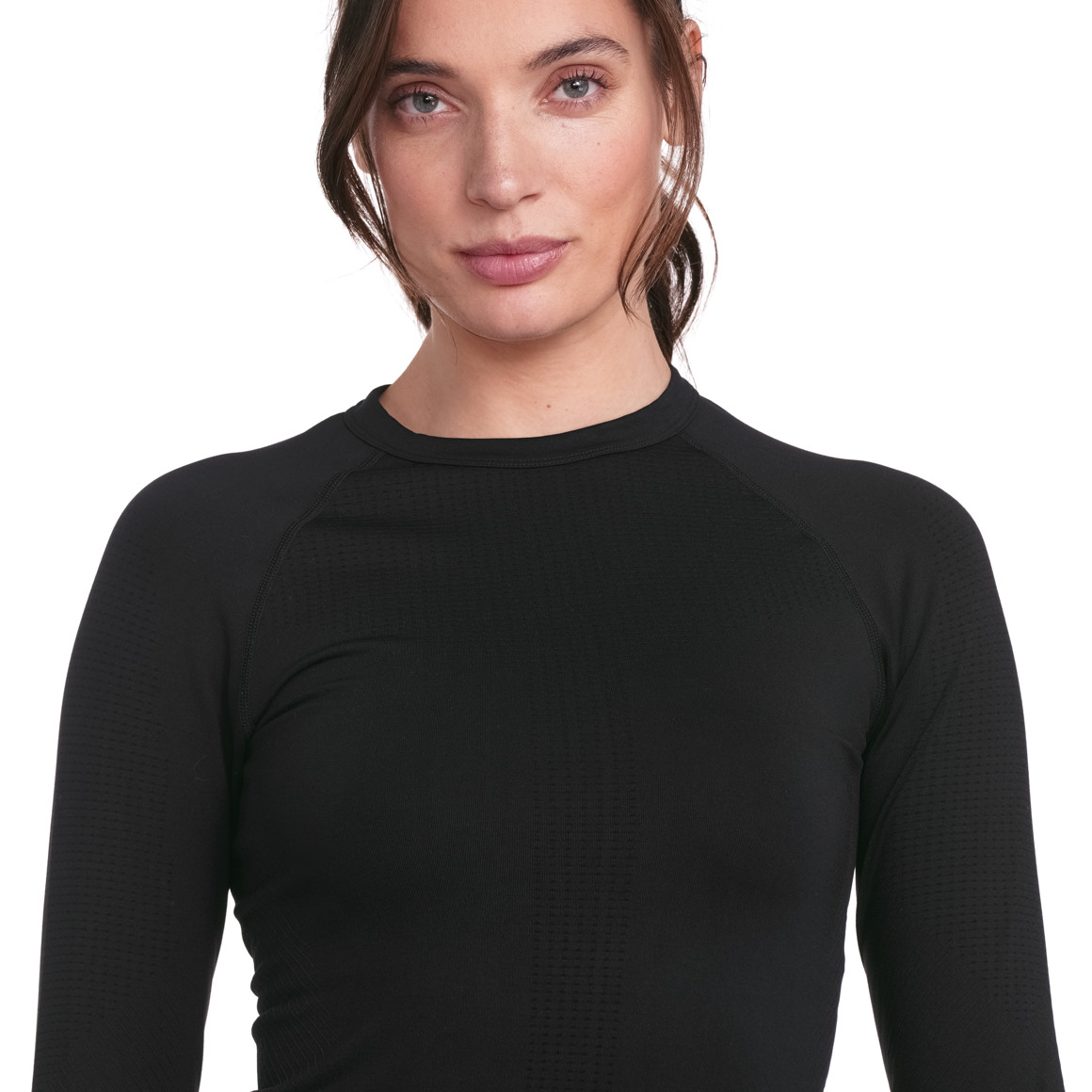 Gina Sports Damen Sport-Langarmshirt in Seamless-Qualität schwarz