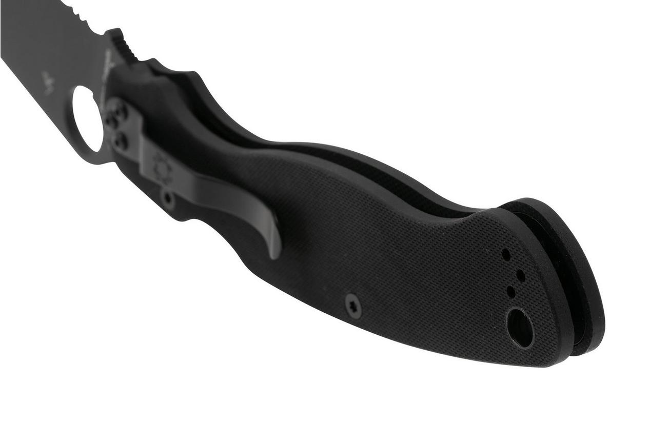 Spyderco Military 2 Black C36GPSBK2 Black G10, partly serrated zakmes