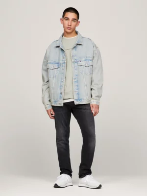 Calça jeans preta slim Scanton