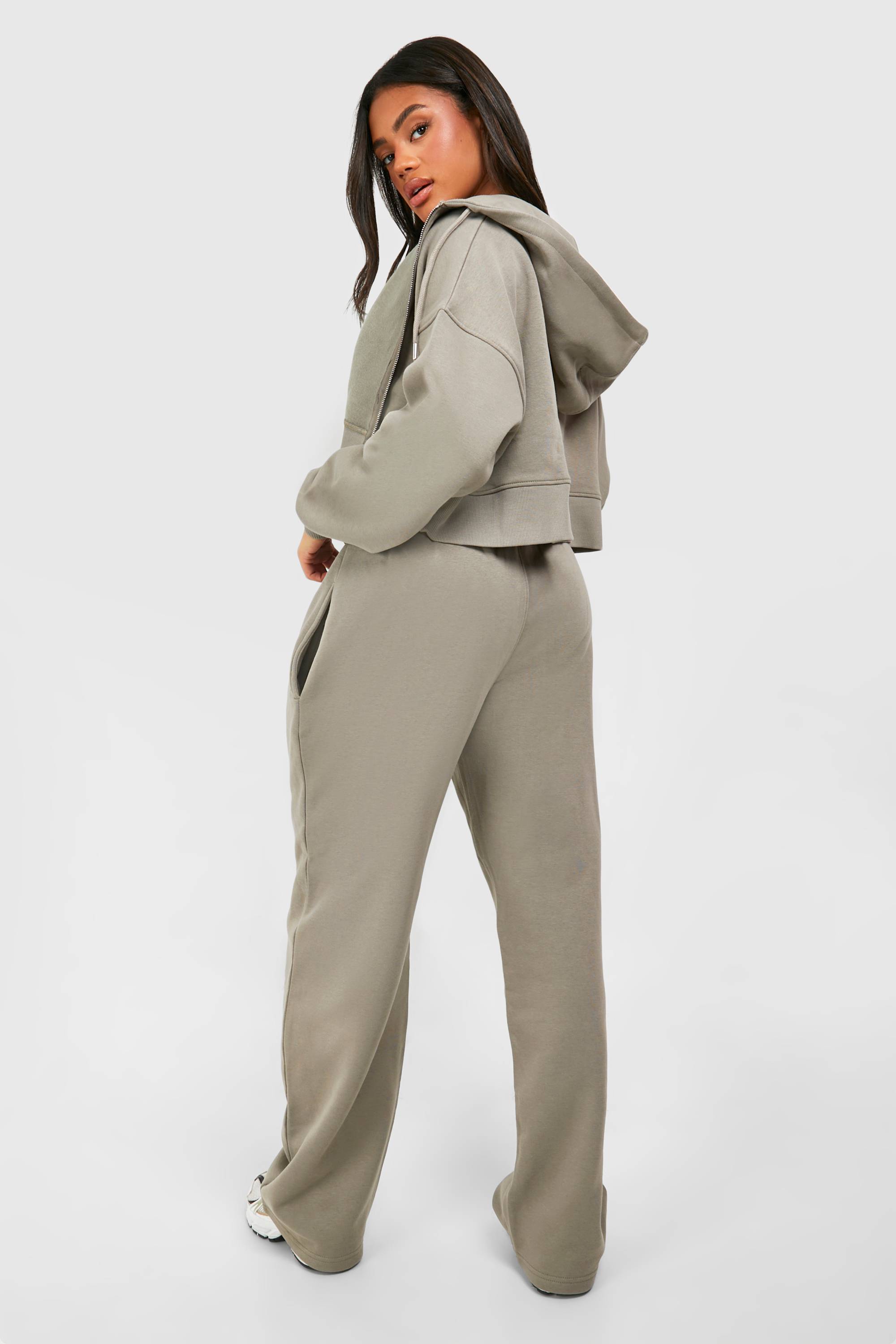 boohoo Ensemble De Jogging À Casynthétiqueche 3 Pièces Avec Crop Top À Ourlet Profond