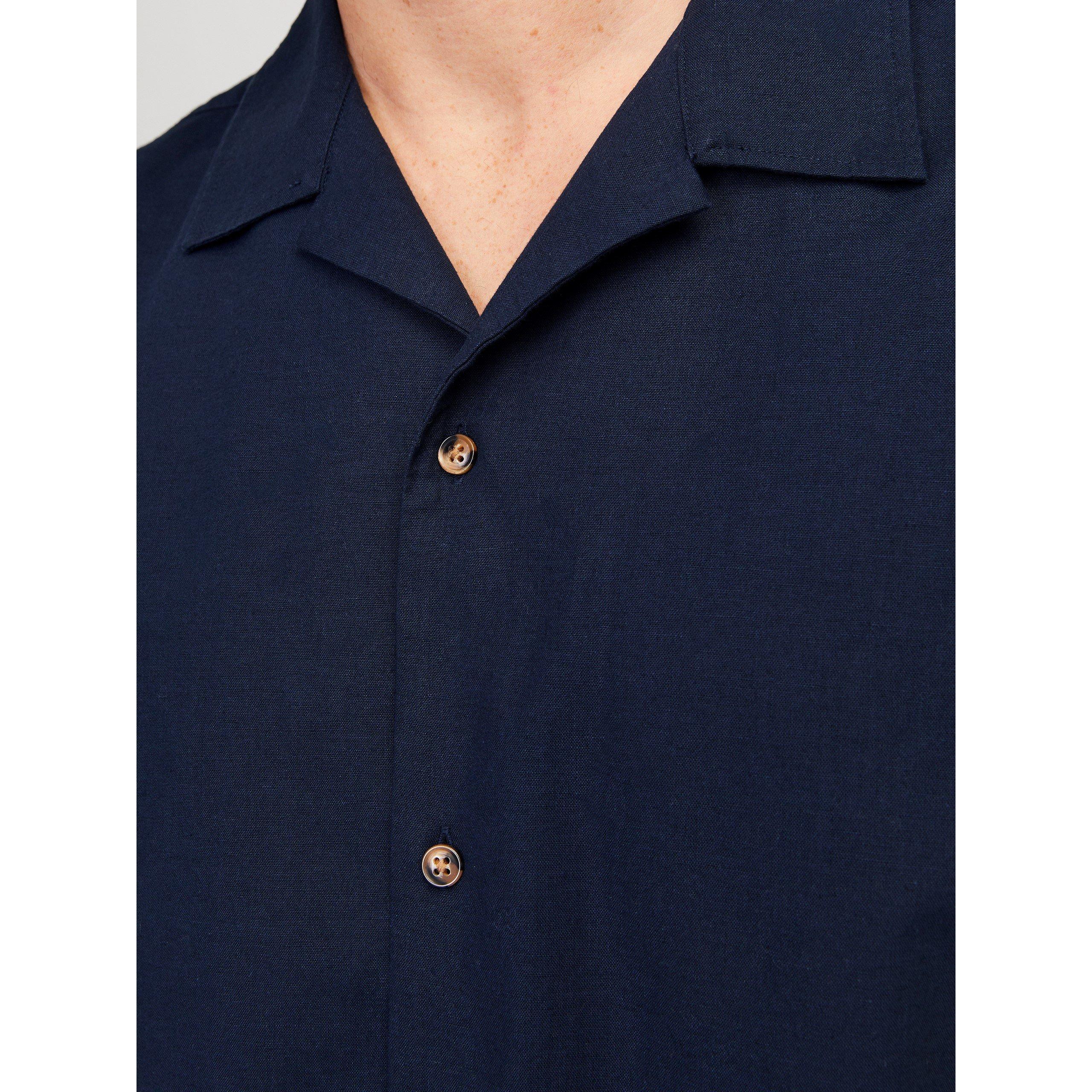 Jack and Jones Resort Linen Blend Short Sleeve Shirt