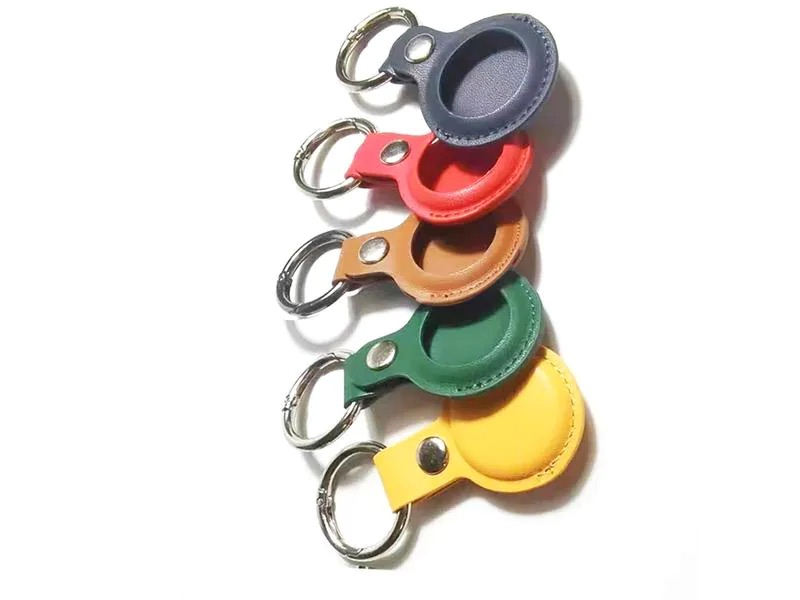 (5er Set) Apple AirTag Leder Hülle Schlüsselanhänger mit Schlüsselring (4S466157)