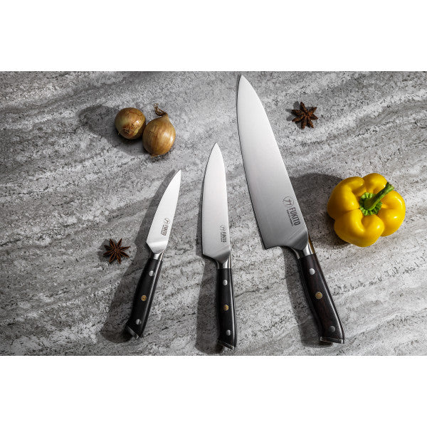 Coffret 3 couteaux de cuisine Fukito Ebène X50 Fukito