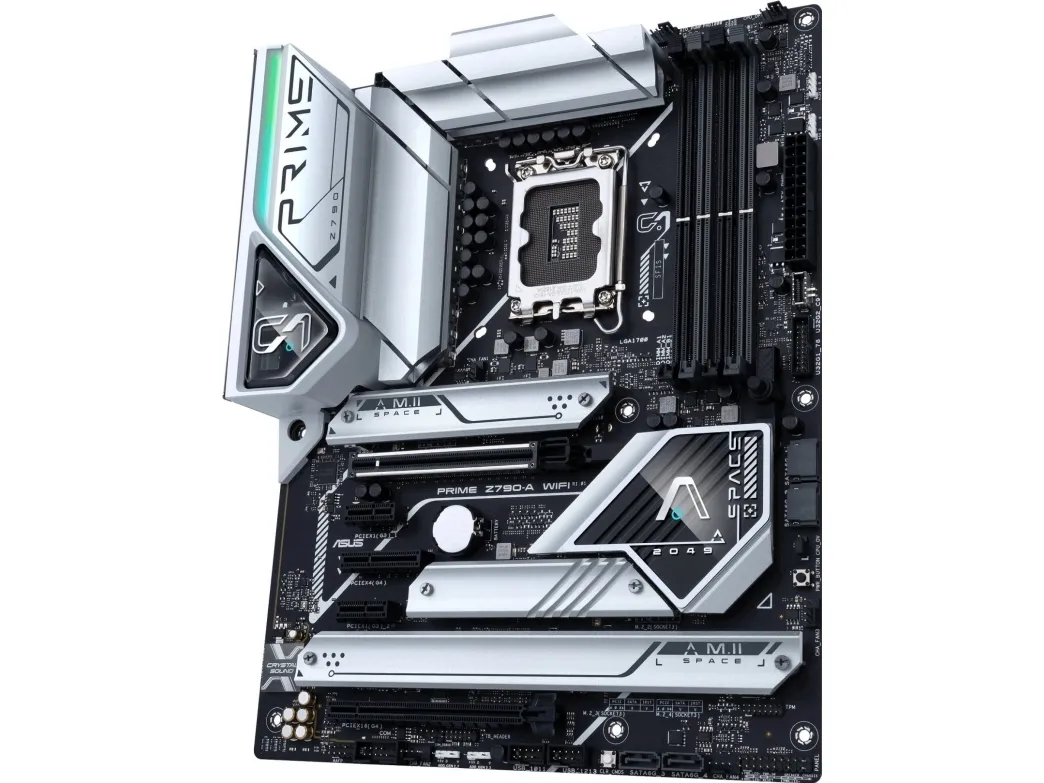 ASUS Prime Z790-A WIFI - Bundkort - ATX - LGA1700 sokkel - Z790 Chipset - USB-C 3.2 Gen 2x2, USB-C 3.2 Gen2, USB 3.2 Gen 1, USB 3.2 Gen 2 - 2.5 Gigabit LAN, Wi-Fi 6, Bluetooth - onboard grafik (CPU påkrævet) - HD Audio (8-kanaler)