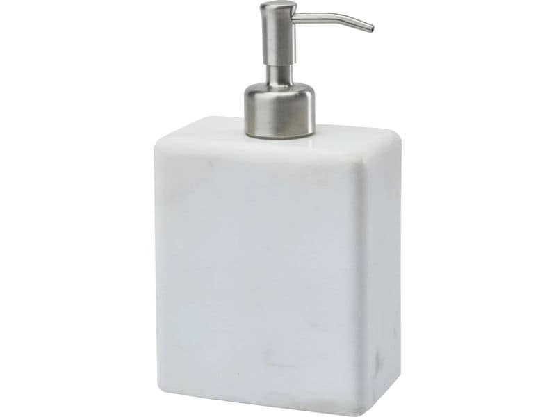 Aquanova Seifenspender Hammam 200 ml, Weiss Handgefertigter Flüssigseifenspender mit rustikalem Flair