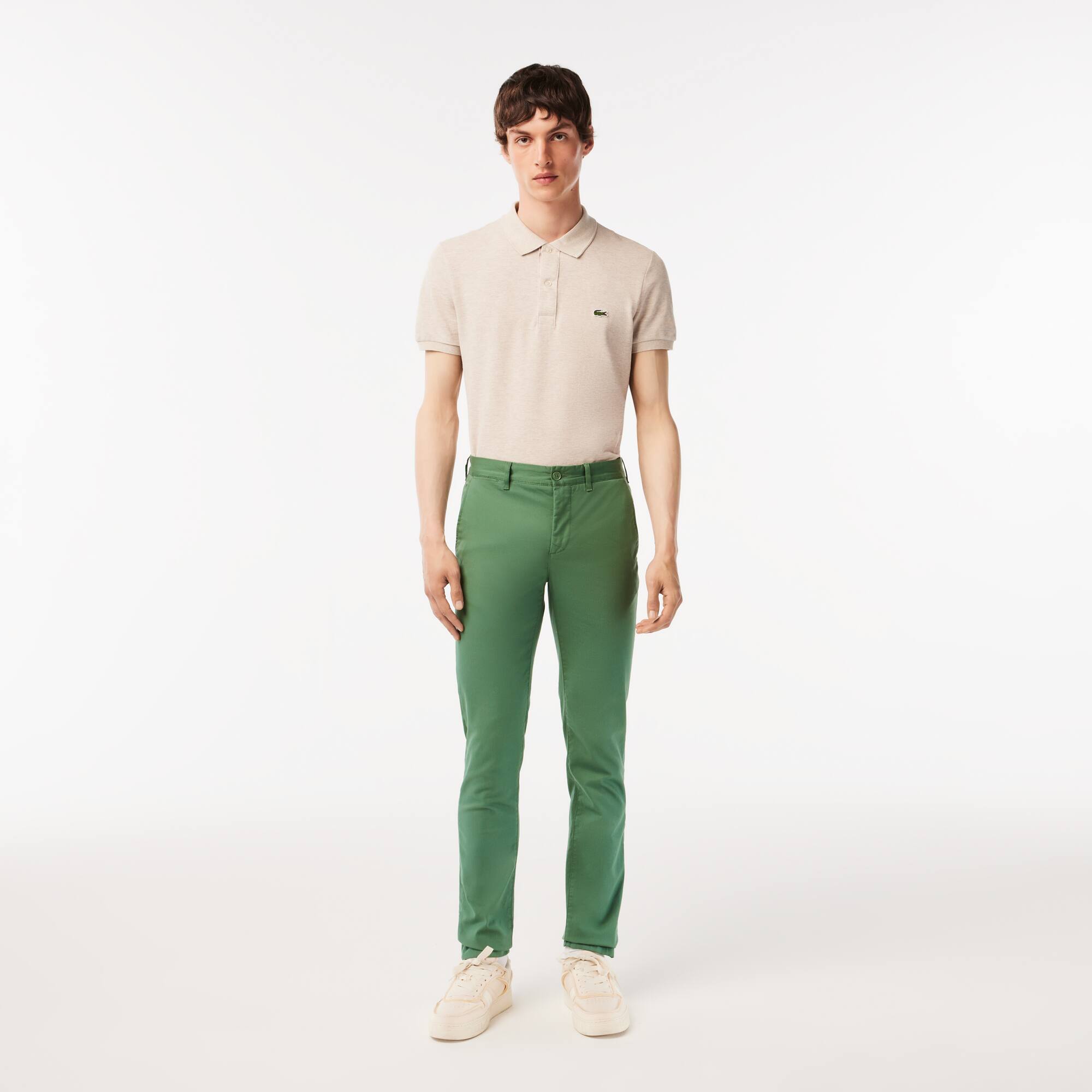 Slim Fit Chinohose mit Baumwolle und Stretch Hosen & Shorts - Grün - Lacoste - Herren