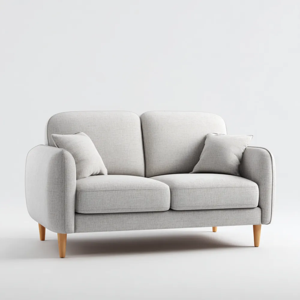 2-Sitzer-Sofa 150x85x90 cm – Hellgrau – Skandinavisches Design