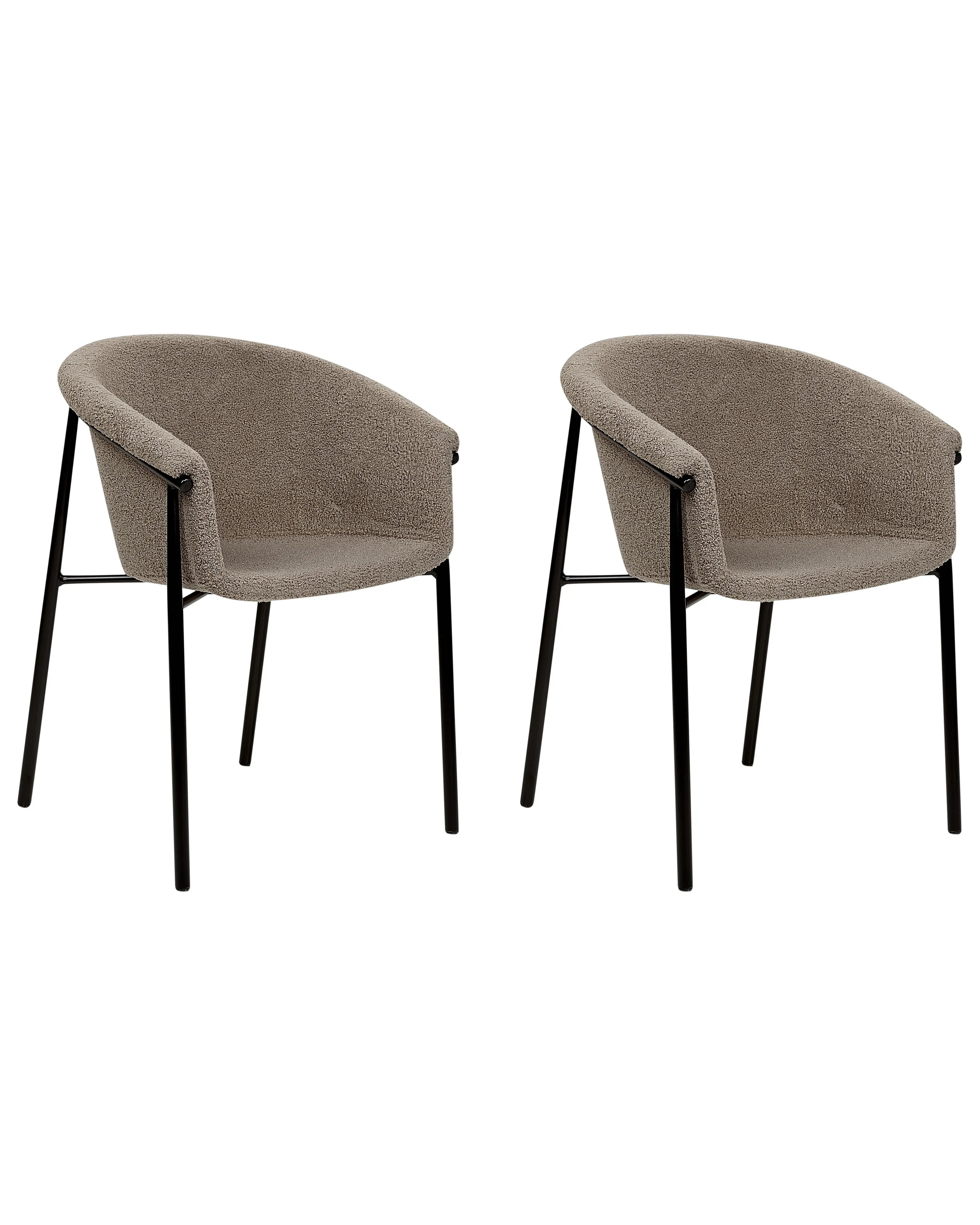 Set van 2 eetkamerstoelen AMES Bouclé Taupe