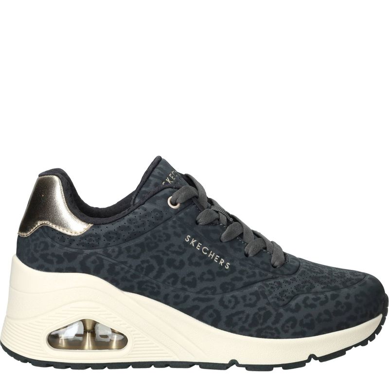 Skechers Uno Wedge Safari Daze Sneakers Zwart Dames
