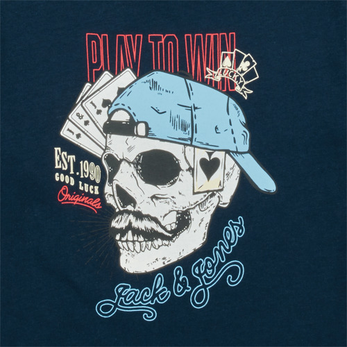 Jack & Jones - JORROXBURY TEE SS CREW NECK - Marine