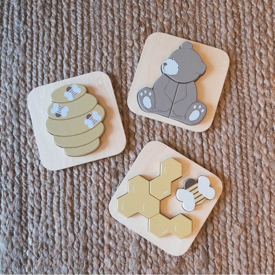 That's Mine - Toby Puzzle 3-pack Bear