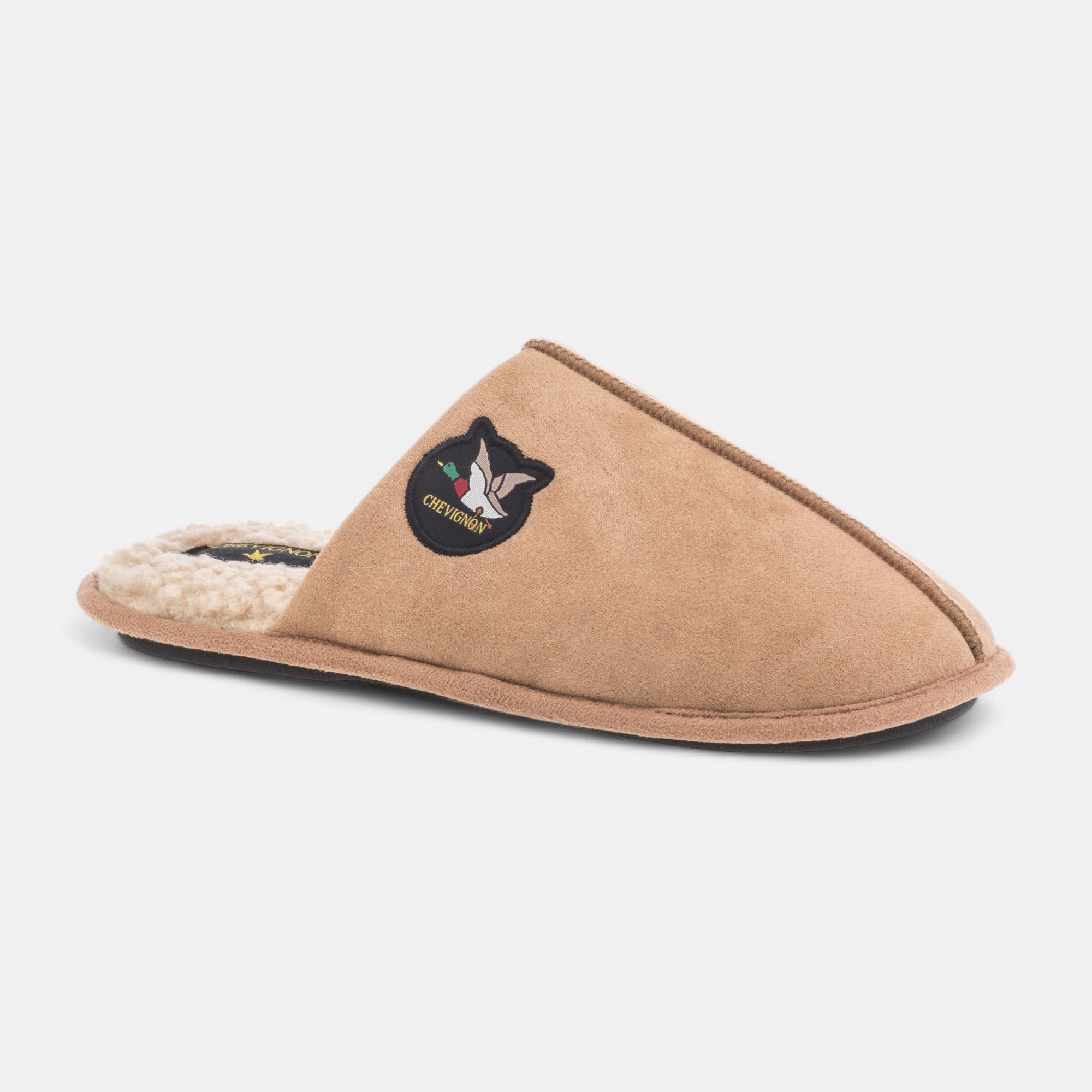 Pantoufles mules Homme cognac