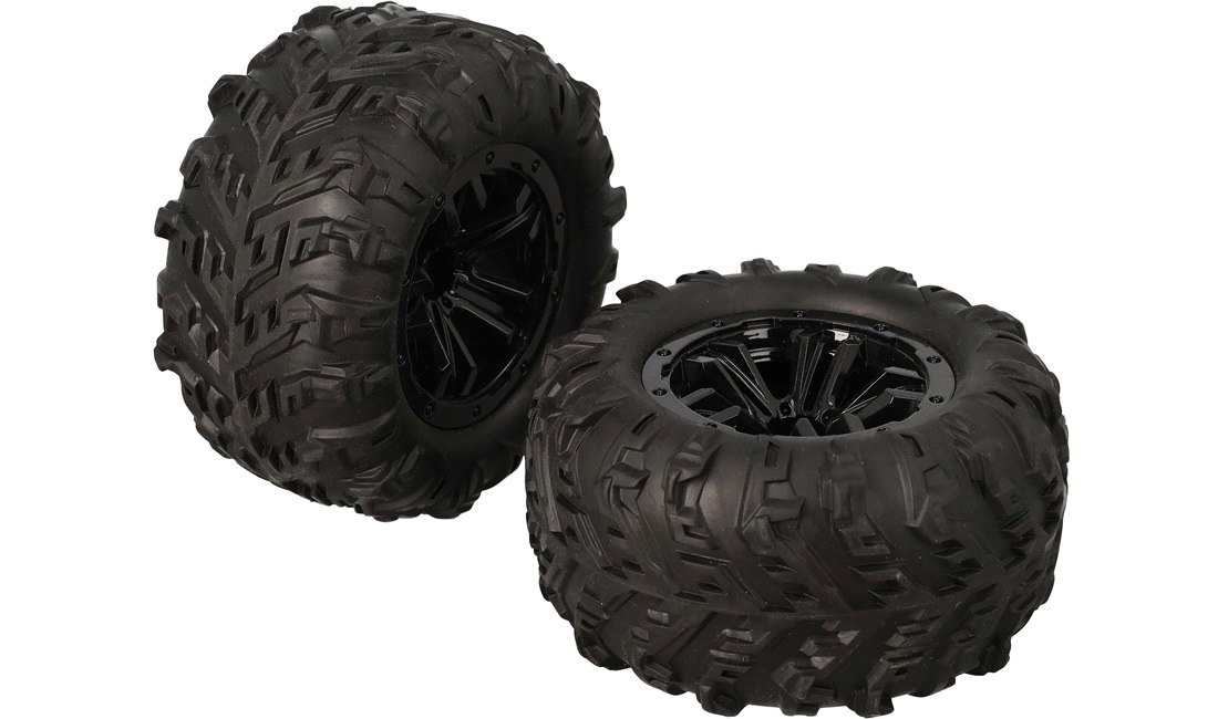 Hjulsæt sort med dæk 2 stk. Monster Truck