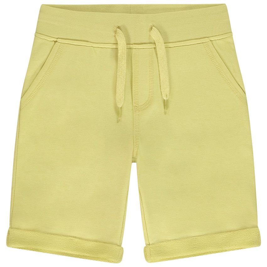Bermuda en molleton uni pour garçon - Jaune