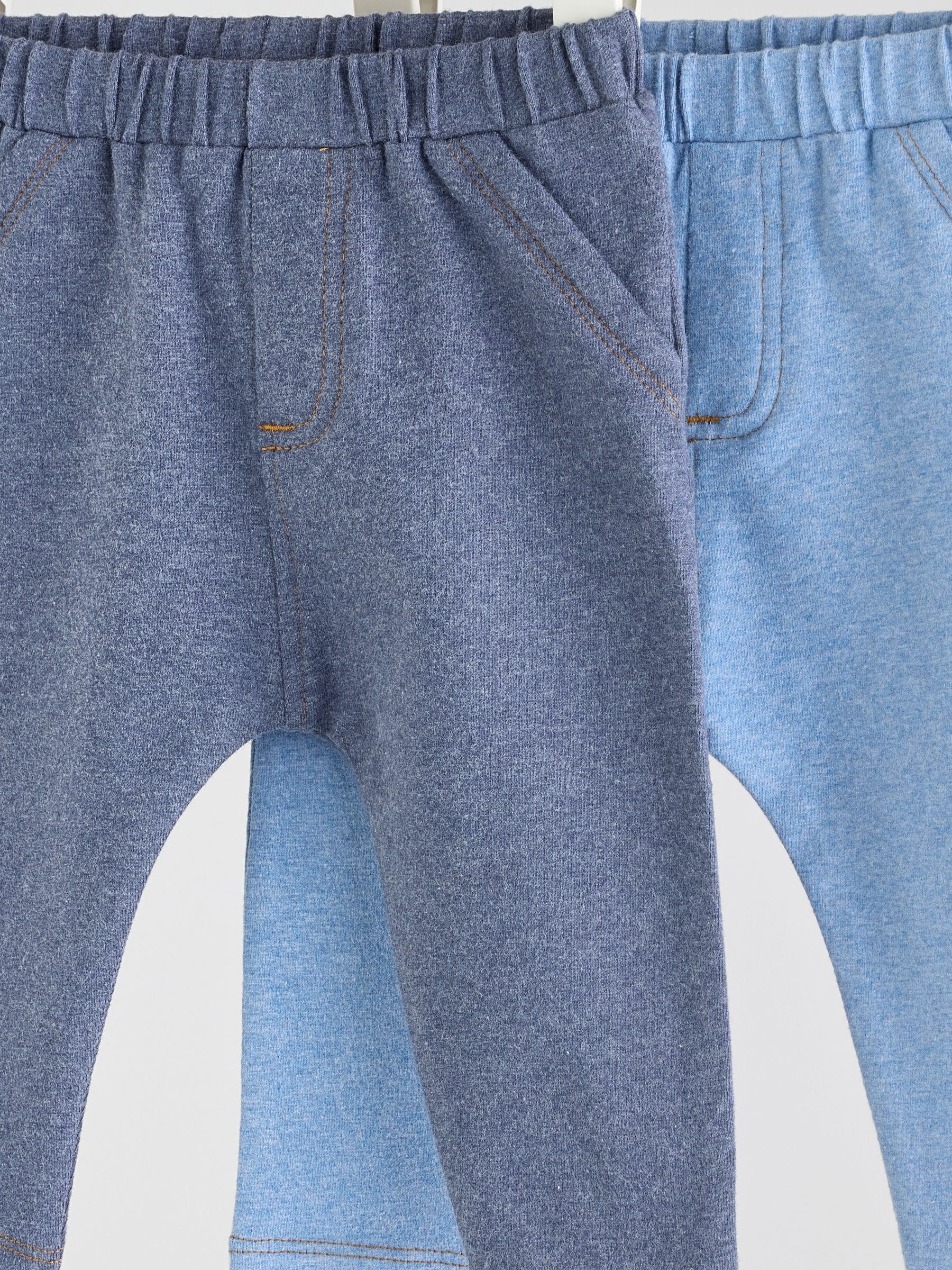 Blauw - Verpakking van 2 babyleggings (0 mnd -2 jr)