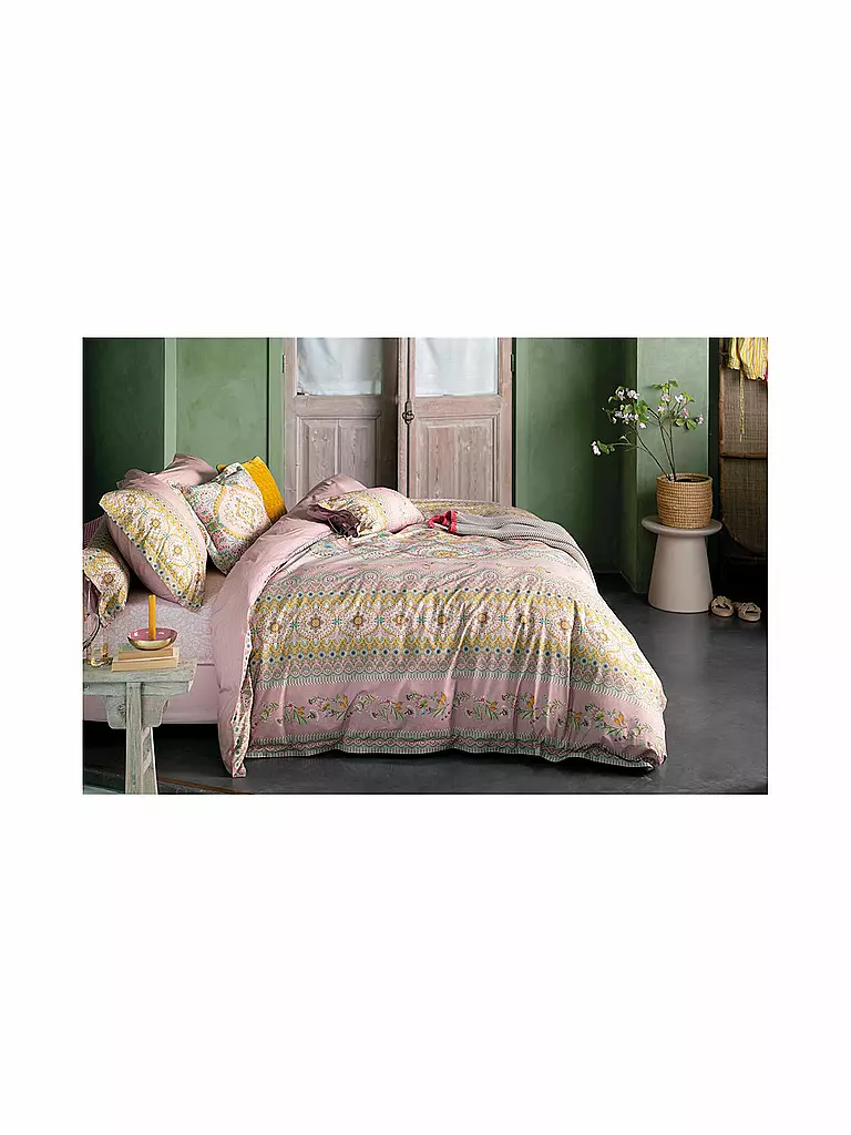 PIP STUDIO Perkal Bettwäsche  Majorelle Carpet 2x 70x90cm / 200x200cm Pink rosa