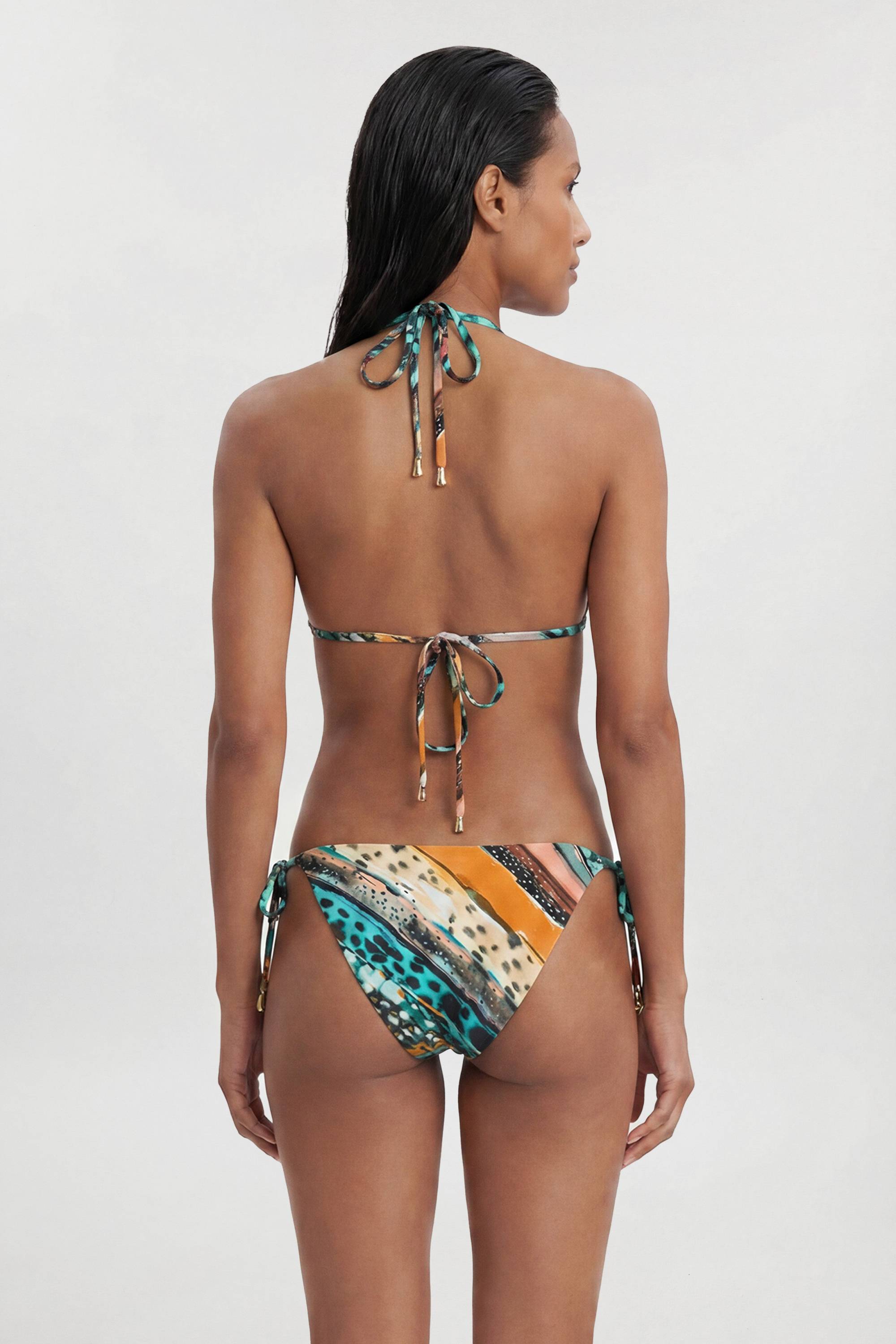 KarenMillen Haut De Bikini À Imprimé Animal Linéaire