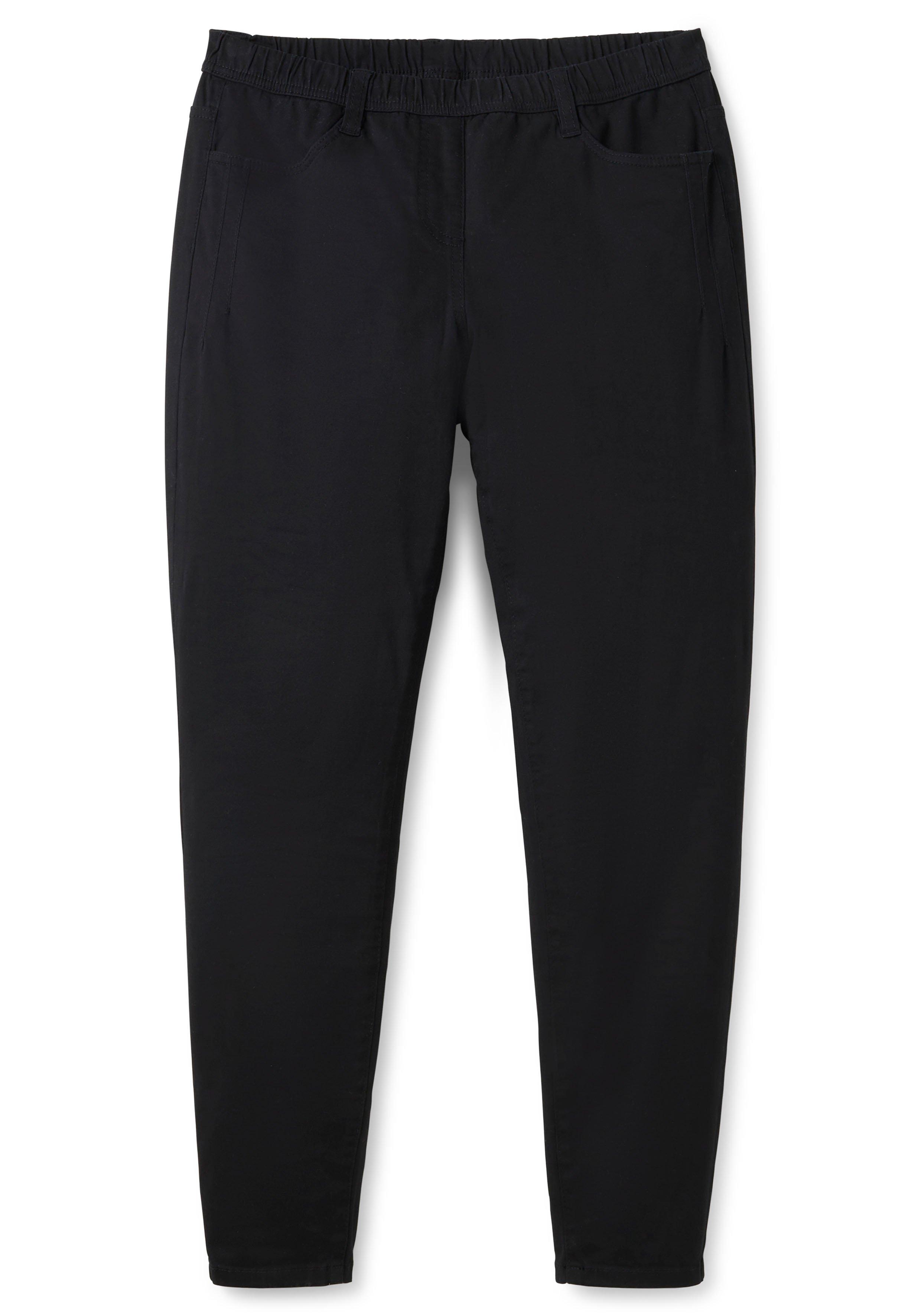Skinny Twillhose mit Gummibund