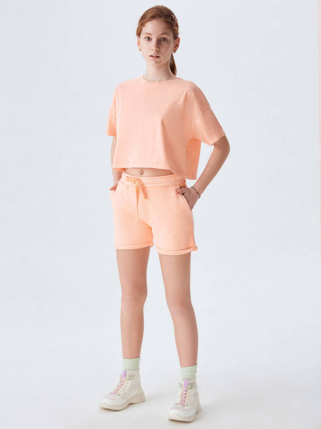 LTB high waist loose fit casual short DOLIHI zachtoranje