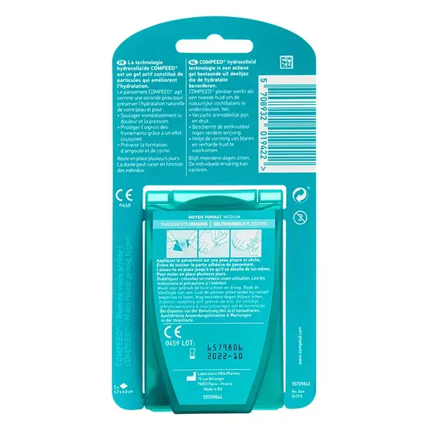 Emplastros médios de cebola Compeed, 5 unidades