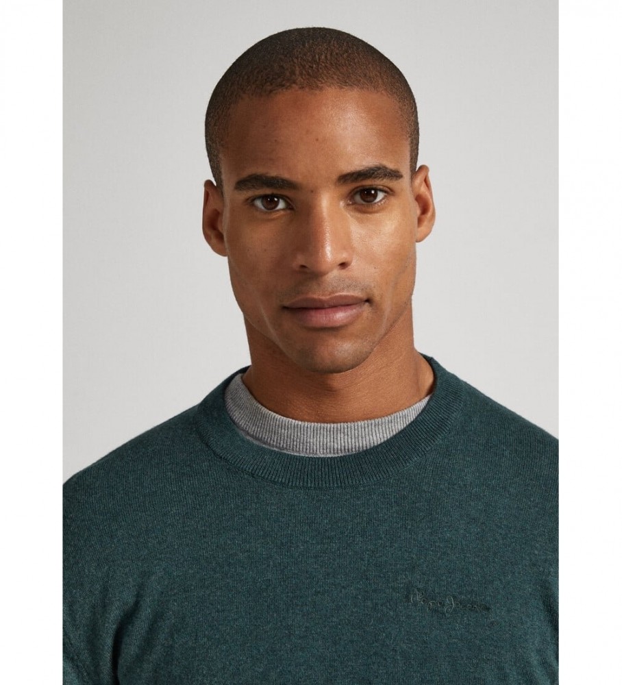 Suéter Pepe Jeans Andre com gola redonda verde