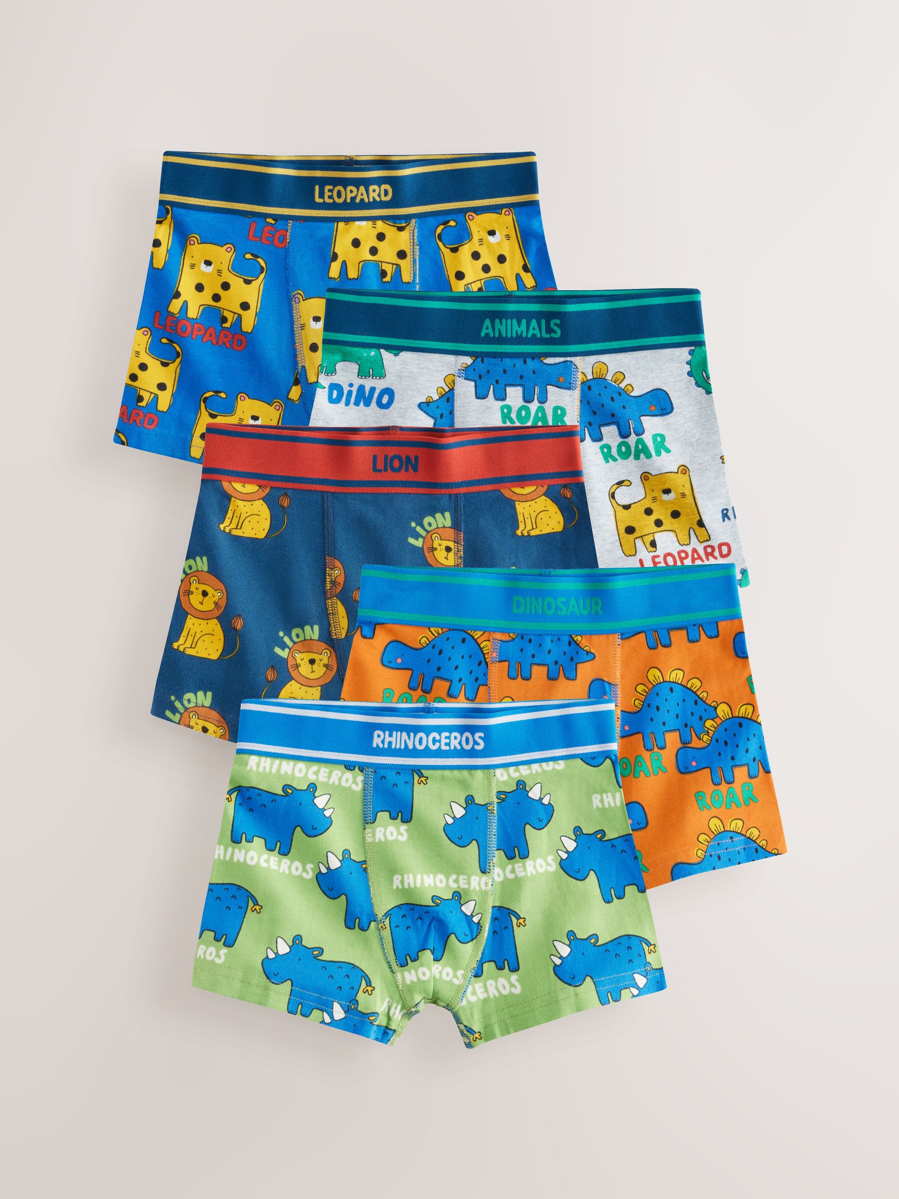 Primaire dieren - Verpakking van 5 boxershorts (1,5 - 16 jr)