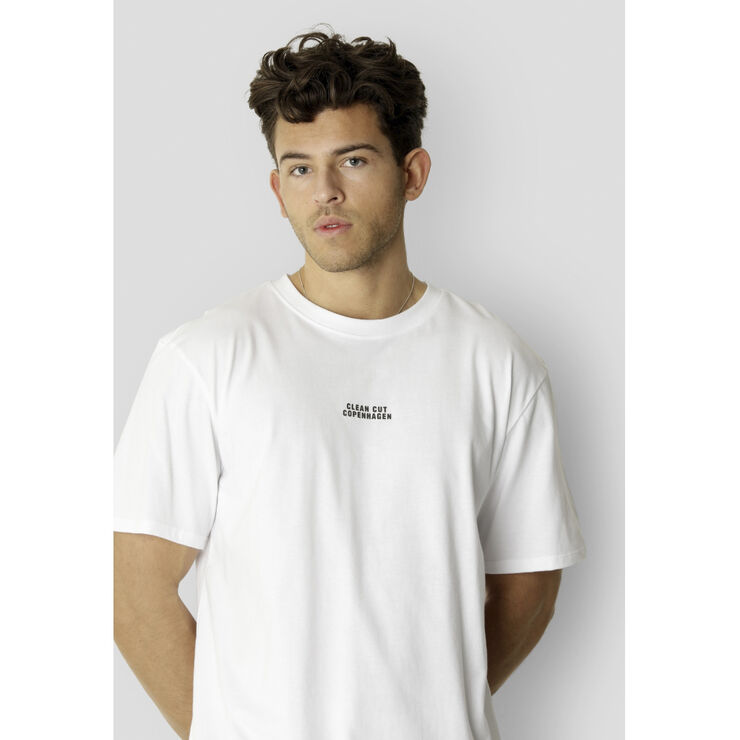 Clean Cut Copenhagen Cohen Brushed Tee SS White