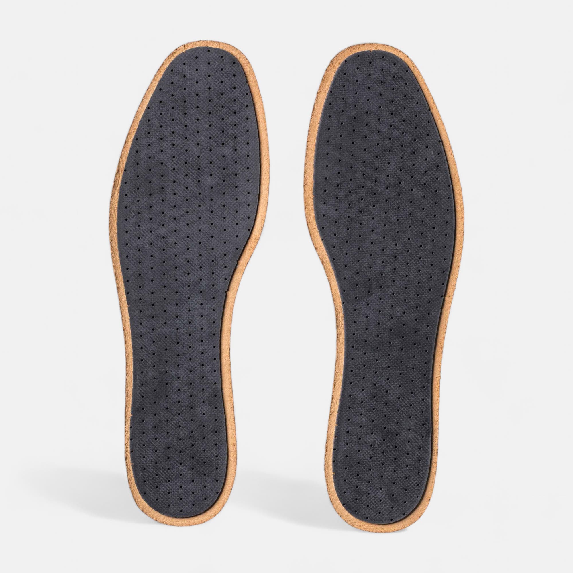 Semelles cuir charbon 45 46 sans coloris