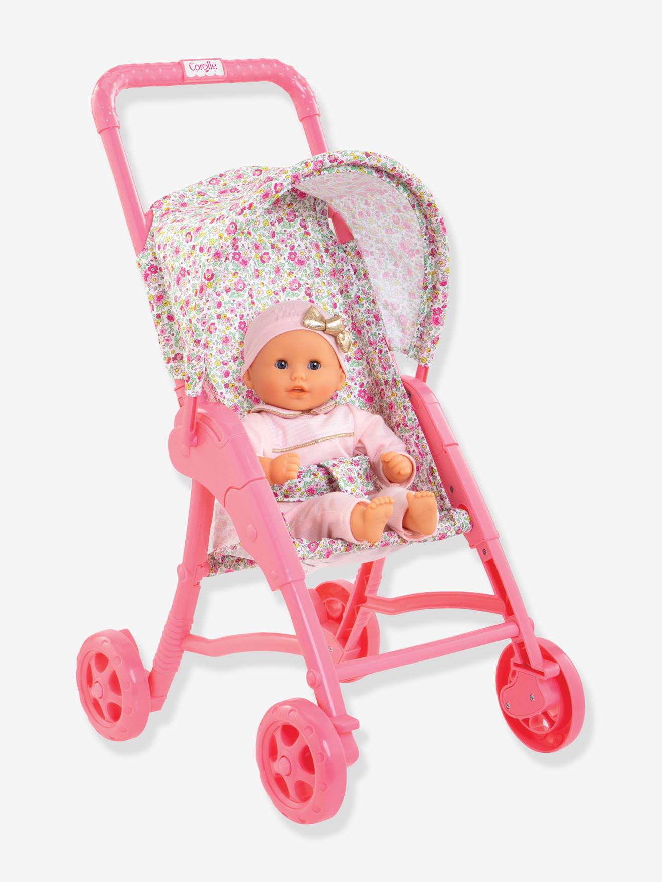 Carrinho de bebê floral