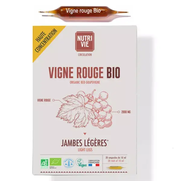 Nutrivie Vigne Rouge Bio 20 ampoules