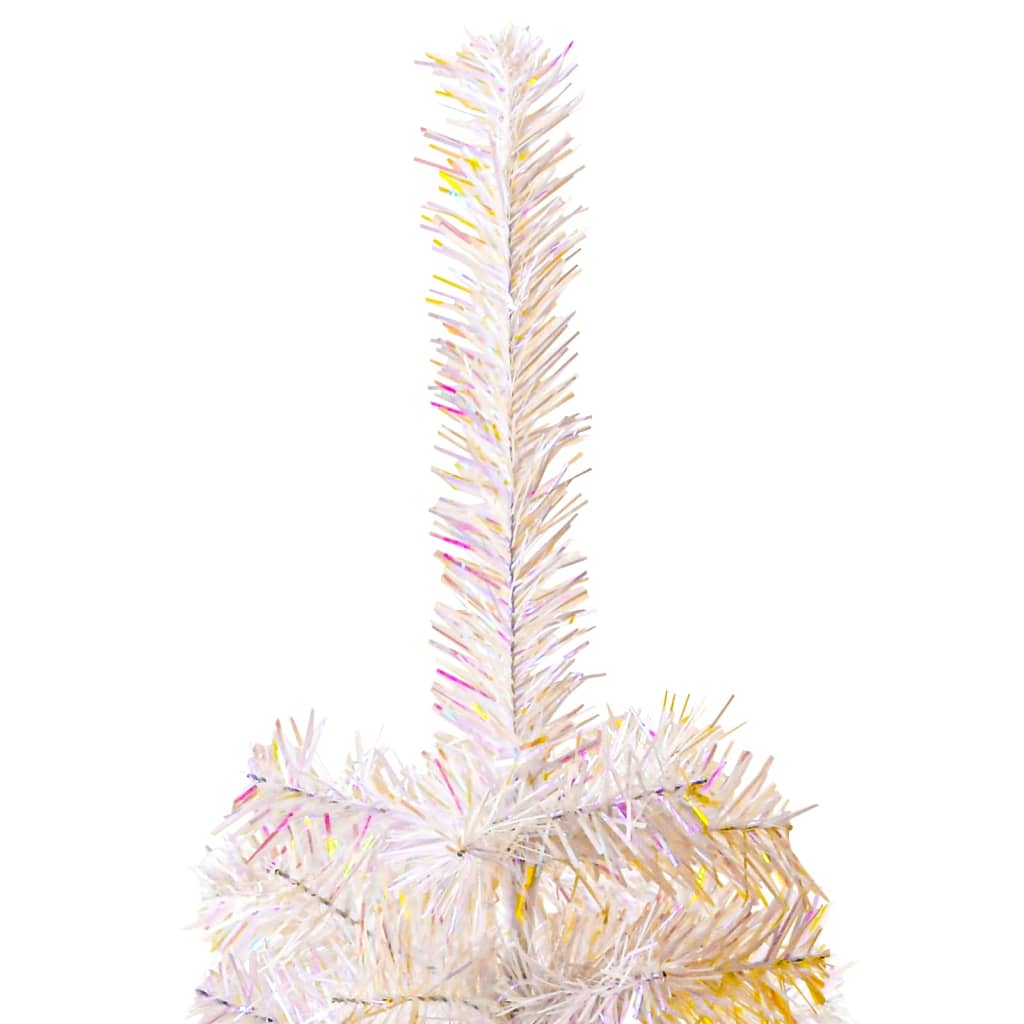 Kunstkerstboom, glinsterende punten, wit, 120 cm, PVC