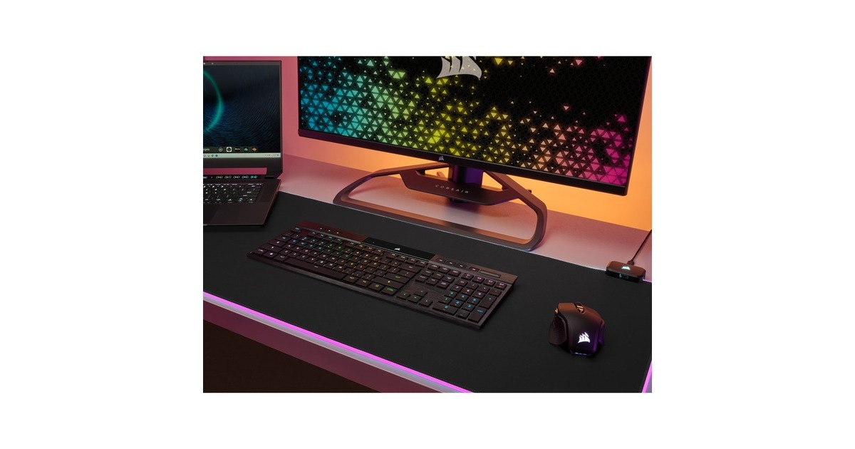 CorsairK100 AIR Wireless RGB, gaming toetsenbord  (Zwart, US lay-out, Cherry MX-Technologie, RGB leds)
