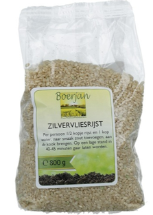 Boerjan Zilvervliesrijst 800GR