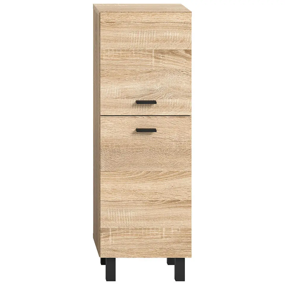 Hioshop Boston badkamerkast 2 deuren eiken decor