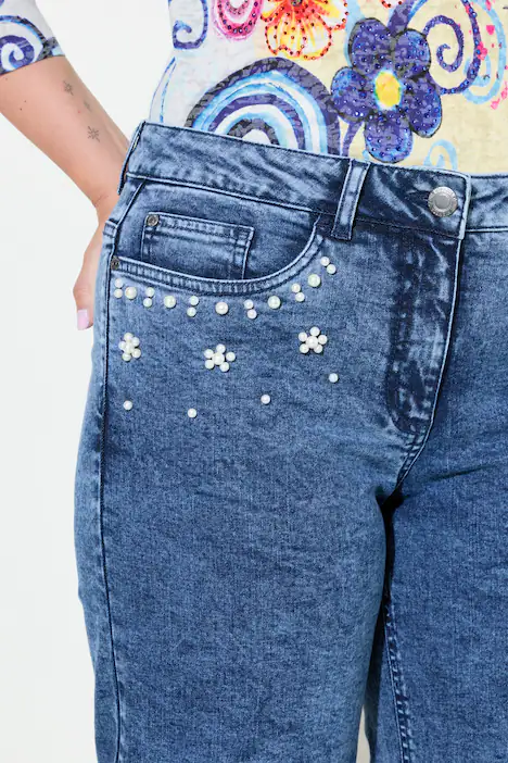 Jeans-Culotte, Wide Legs, 5-Pocket, Moon Wash, blue stone