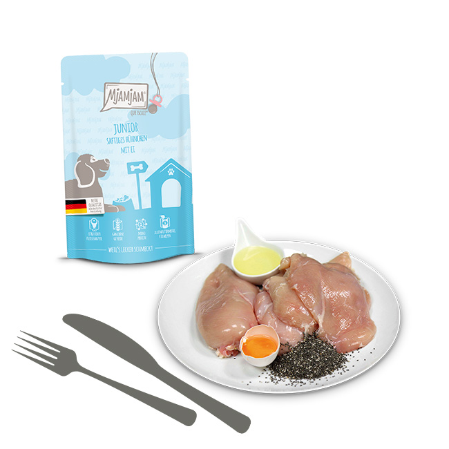 Quetschie - Junior saftiges Hühnchen mit Ei